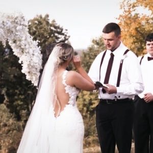 Custom Ines de Santo  bridal gown